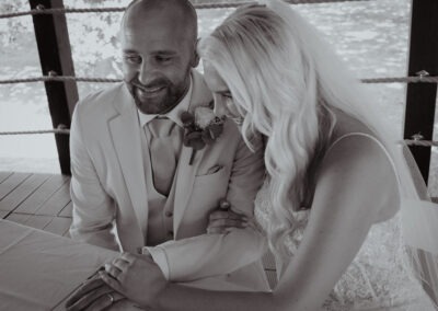 Bride and groom at Tournerbury Woods wedding venue in Hampshire